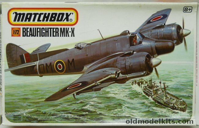 Matchbox 1/72 Beaufighter Mk-X - RAF Coastal Comman 254 Sq 1945 or 144 Sq 1945, PK-103 plastic model kit